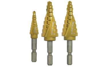 ロブテックス スパイラルステージドリル (六角軸)(傘型多段ドリル)(TINコーティング)